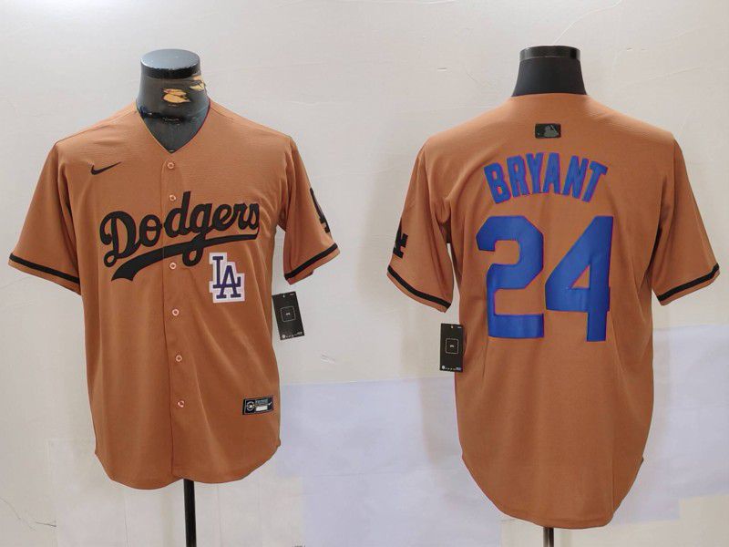 Men Los Angeles Dodgers #24 Bryant army green joint name 2024 Nike MLB Jersey style 7->los angeles dodgers->MLB Jersey
